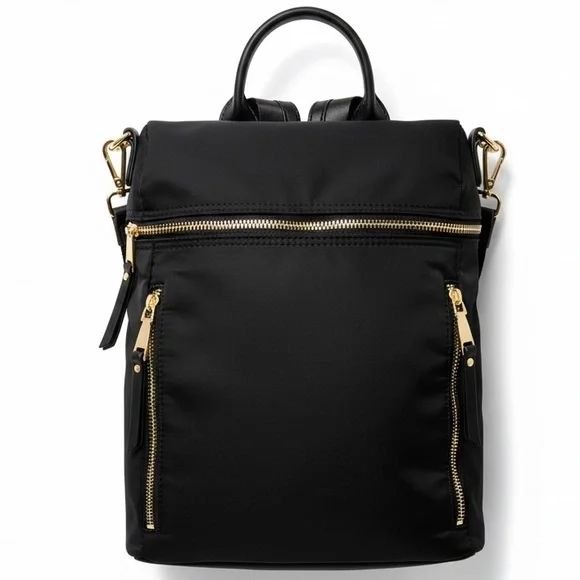 Miztique Sienna Nylon Convertible Backpack In Black - Picture 2 of 11